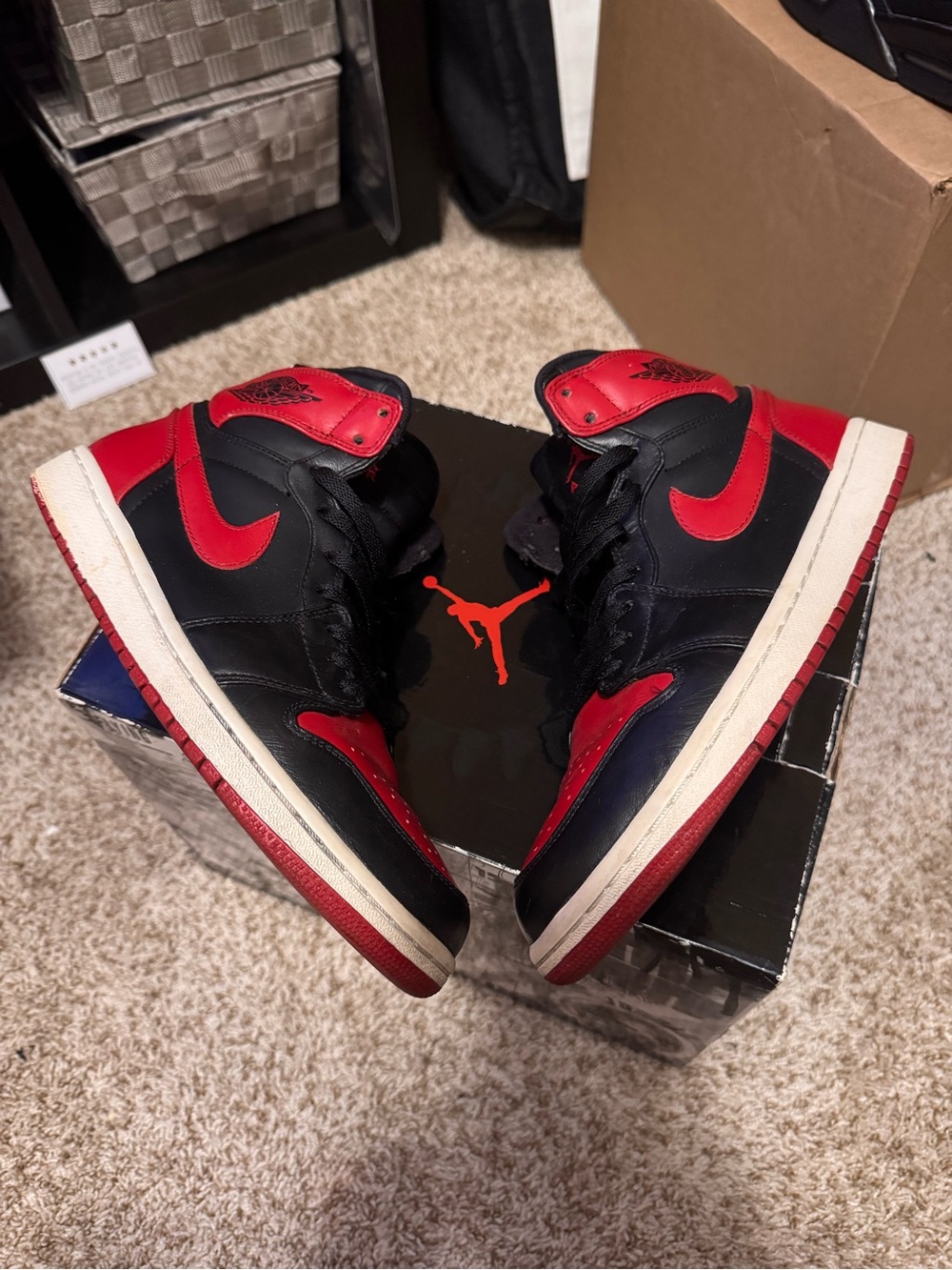 Jordan High-Top Sneakers in Black and Red 2009 release
